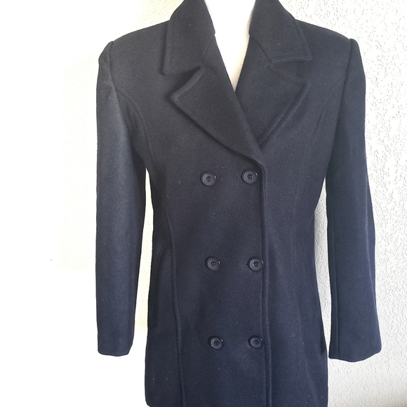 Gianni Collani Wool Blend Peacoat Medium Blue - Picture 5 of 9
